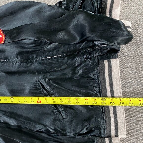 Felix the Cat US NAVY VF-31 Bomber Jacket Men's Medium Black Military Casual - Picture 11 of 13